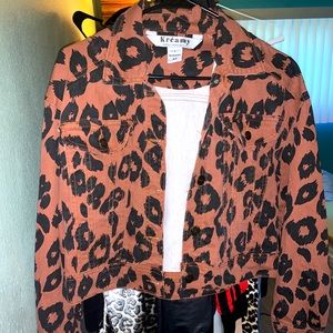 Cheetah Jean jacket🙊
